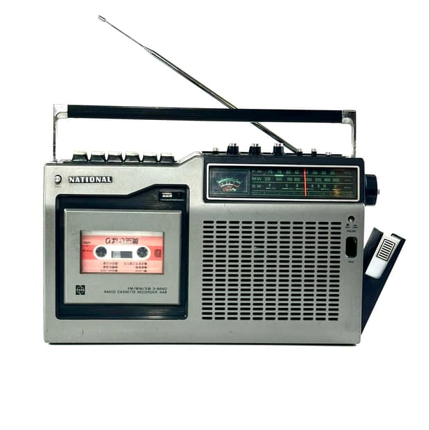 일본 빈티지 내셔널 RQ-448 라디오 카세트 플레이어 레코더