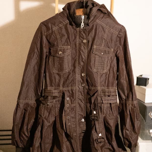 vintage hoodie coat onepice