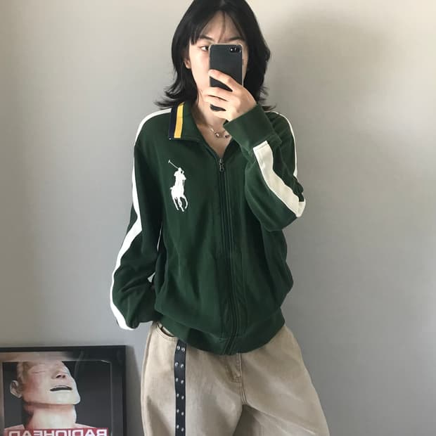 폴로 랄프로렌 빅 포니 사이드라인 그린 집업