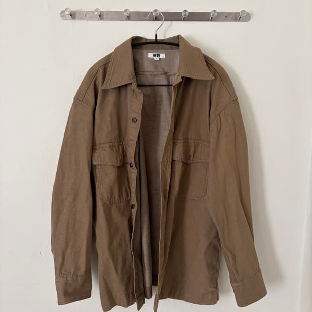 유니클로 베이지 워크셔츠