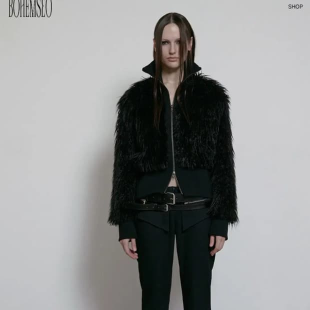 보헤미안서울 하이넥 퍼집업자켓