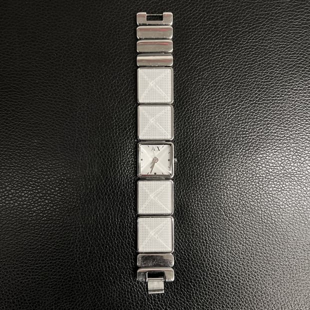 [유일매물] A|X 알마니 익스체인지 메탈 시계 사각 프레임