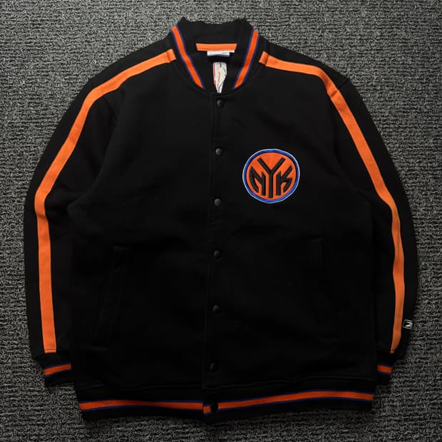 00s 리복 NBA 뉴욕 닉스 올드스쿨 바시티 자켓 976