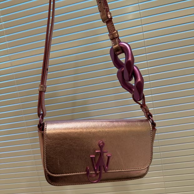 JW앤더슨 Anchor Chain Shoulder Bag 메탈릭 핑크