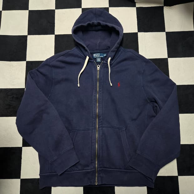 XXL 폴로랄프로렌 써멀 후드 집업 네이비