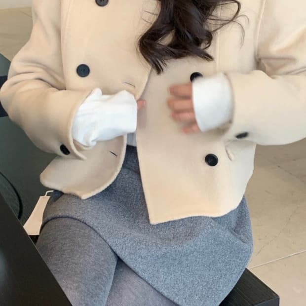 리에뜨 릴리코츠 콥 핸드메이드 코트 (검정단추, 블마버전)