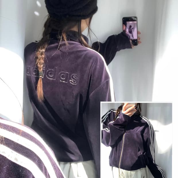 Adidas 아디다스 네이비컬러 벨벳 져지