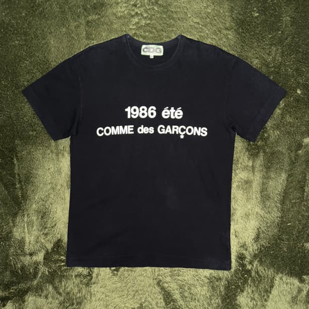 [XXL] 꼼데가르송 CDG 1986 로고 티셔츠 블랙