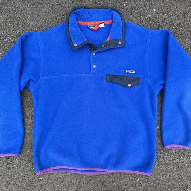 90s 멕시코 파타고니아 신칠라 스냅-T 블루 퍼플