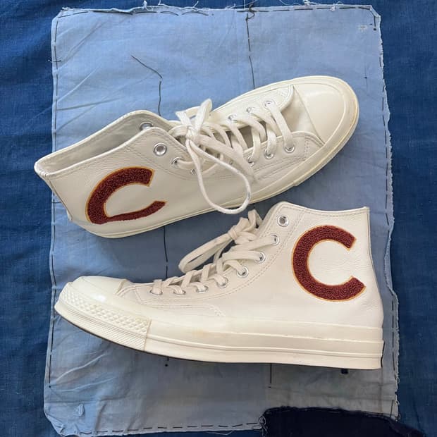 컨버스 척테일러 올스타 70 레더 하이 워드마크 울 아이보리