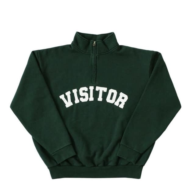 (새상품) 컬렉트피시스 쿼터 집업 딥그린(S)