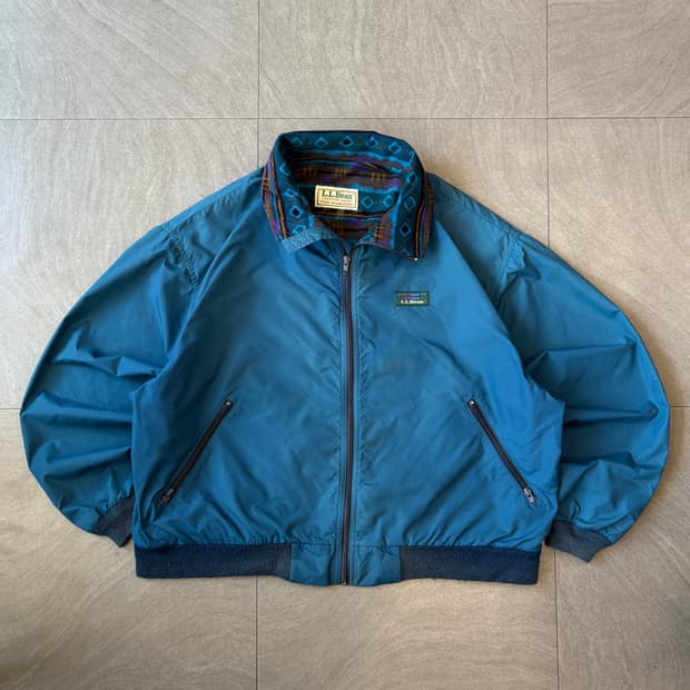 90년대 생산 엘엘빈 아즈텍 블루 쓰리시즌 자켓