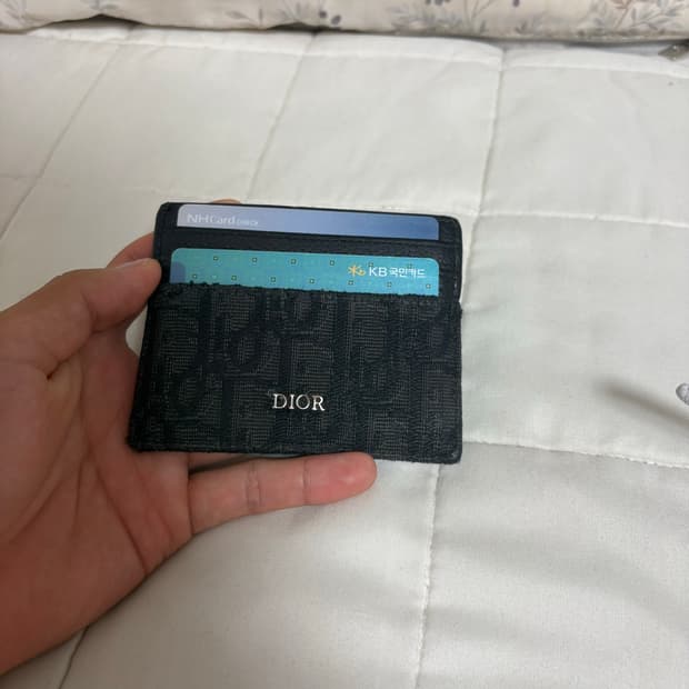 디올 오블리크 카드지갑 블랙 (풀구성)