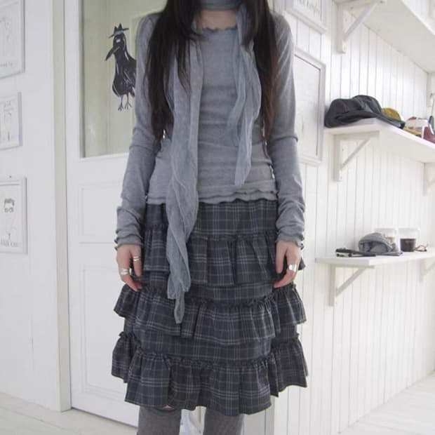 Ang project 프릴 스카프+롱슬리브