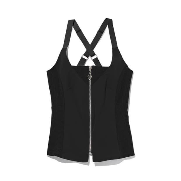 미스치프 MSCHF STRAP ZIP UP SLEEVELESS_BLACK