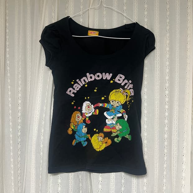 Rainbow Brite 레인보우브라이트 빈티지 캡소매 티셔츠