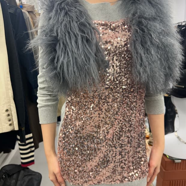 아르마니 익스테인지 스팽클 롱니트