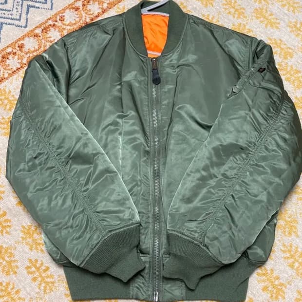 XL 알파인더스트리 ma-1 자켓 세이지그린 카키