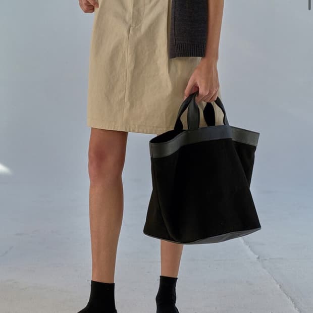 낫띵리튼 2T classic mini skirt 스몰사이즈 라이트베이지