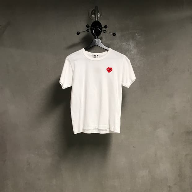 꼼데가르송 와펜 반팔 티셔츠 화이트 L(W)