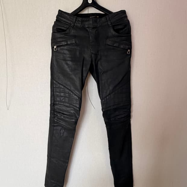 Balmain H&M 지퍼 바이커 진