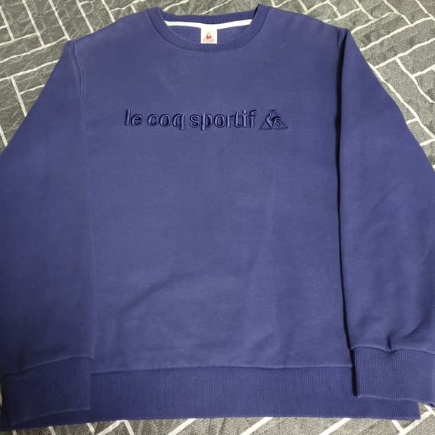 르꼬끄 스탠다드 자수로고 기모맨투맨 퍼플 (XL)