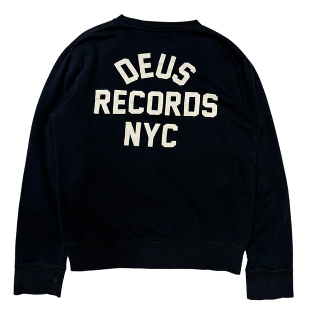 데우스 엑스 마키나 레코드 네이비 스웻셔츠 M