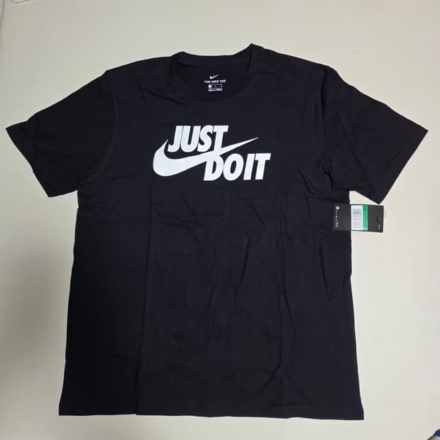 나이키 JUST DO IT 블랙 반팔 티셔츠