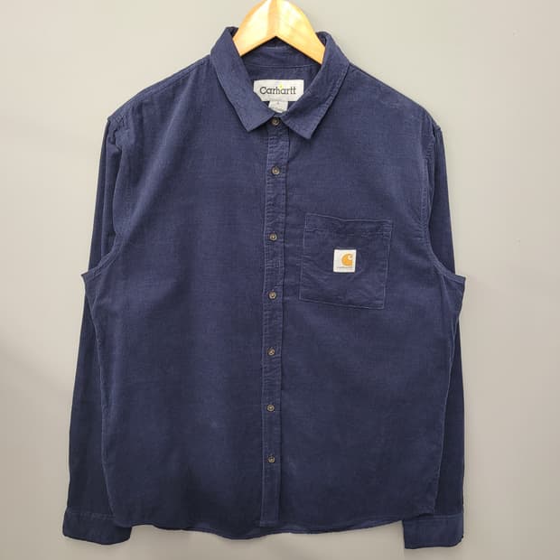 Carhartt 칼하트 코듀로이 셔츠 네이비