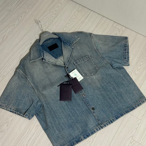 [XXL] 프라다 데님 소재 볼링 셔츠 