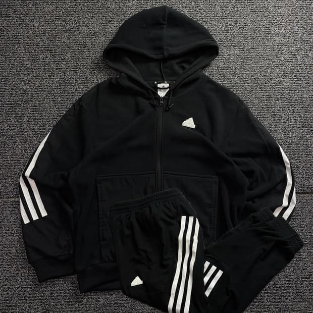 아디다스 신형 배색 플리스 트랙자켓 & 트랙팬츠 세트 1611