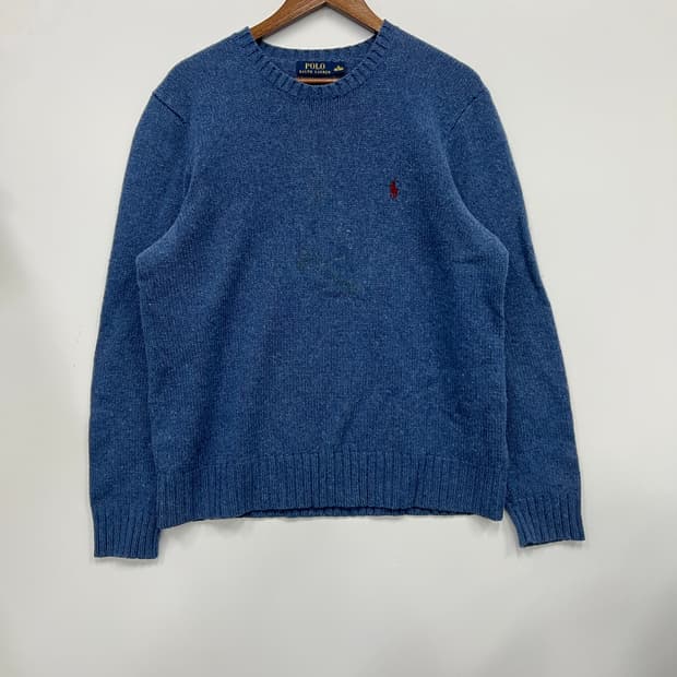 폴로 블루 니트