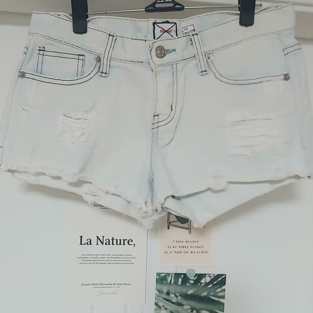 핫팬츠 긱시크 바지 데님팬츠