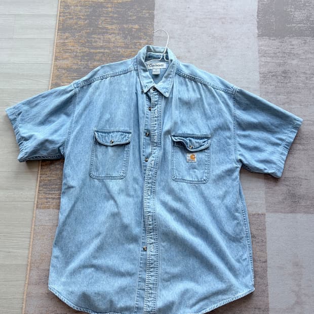 칼하트 데님 반팔 셔츠 xl