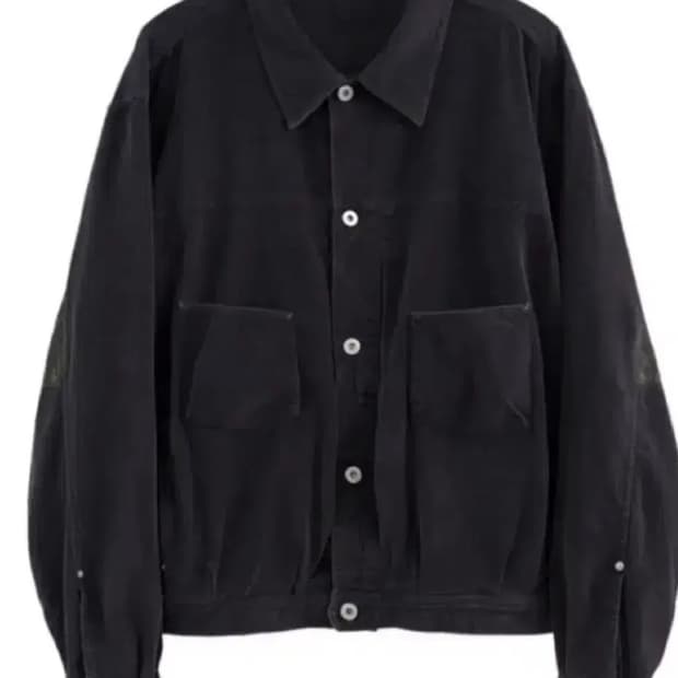 [4]폴리테루 페이즐리 다크퍼플네이 트러커자켓