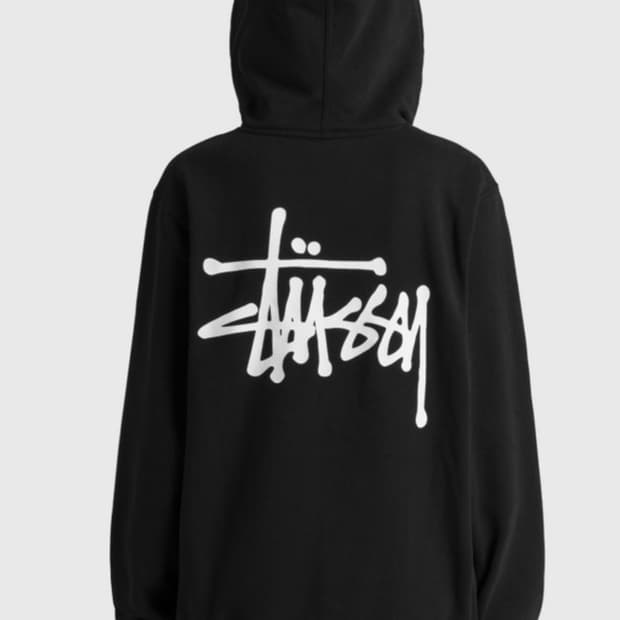 스투시 기본로고 후드티 - L