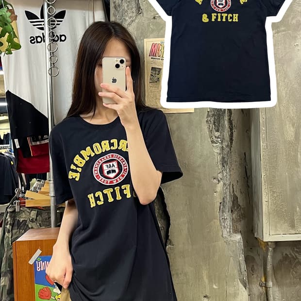 아베크롬비 반팔티 네이비 2XL #csz596