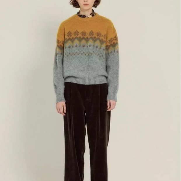 시엔느 Sienne 2024 노르딕 패턴 울 니트 스웨터 F사이즈