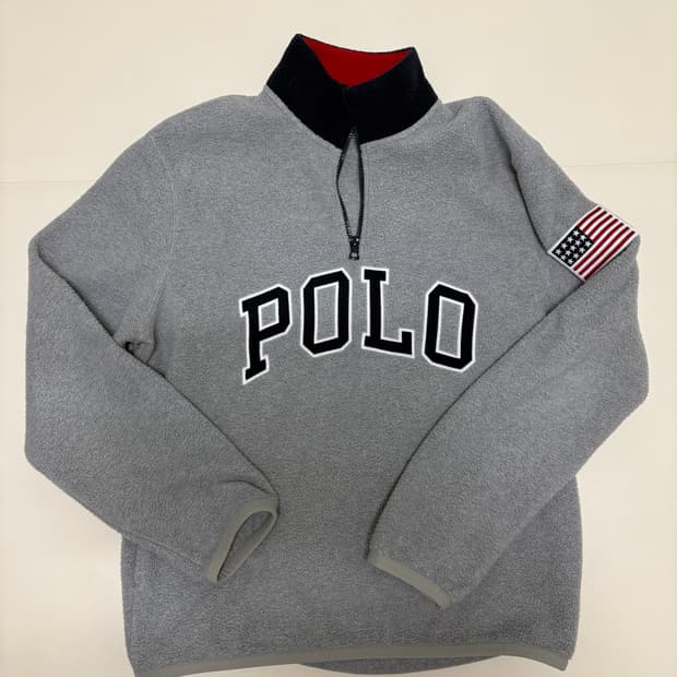 폴로 성조기 하프집업 M