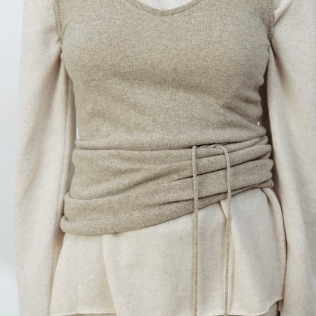 le17septembre 롱 스쿱넥 탑