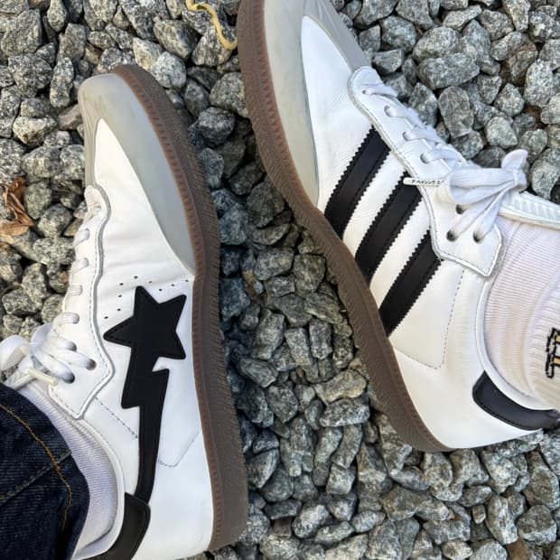 아디다스 x 베이프 삼바 풋웨어 화이트 코어 블랙