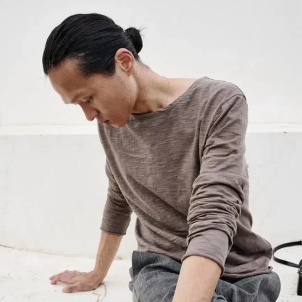 [2]모노프리베 Textured Roll Long Sleeve brown