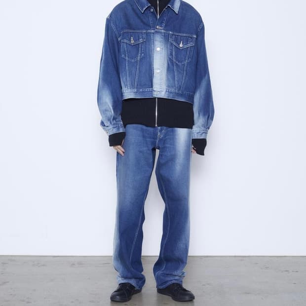 soe ready to wear damaged denim jacket L