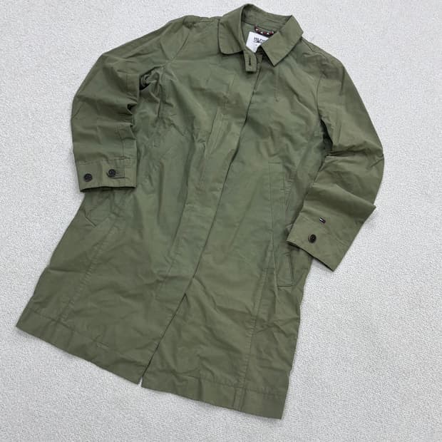 85 타미힐피거 카키 여성 코트 자켓 0423E