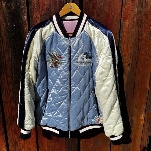 팔라스 x 에비수 리버시블 스카잔 자켓 블루