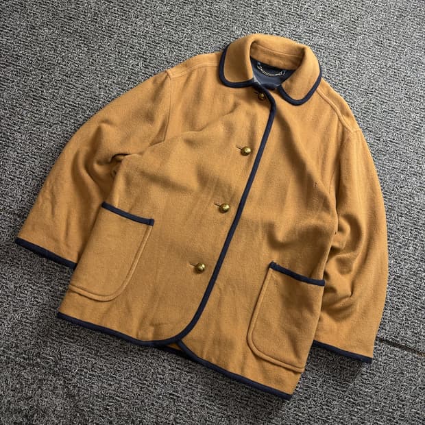 버버리 램스울 금장 클래식 카코트 3042