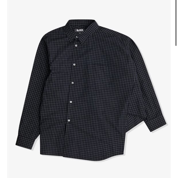 꼼데가르송 블랙 24FW Windowpane Shirt M