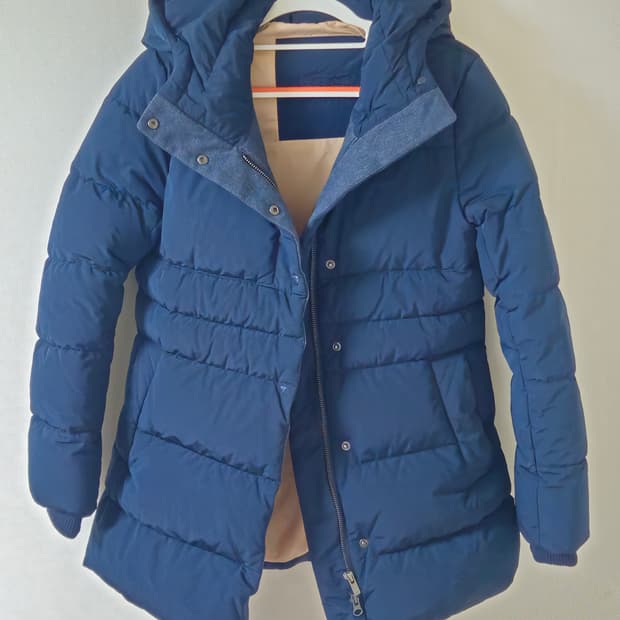 여성 라코스테 덕다운 패딩 네이비 34
