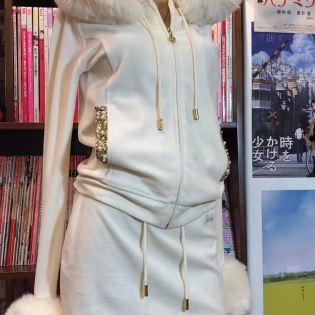 rady 퍼 후드 큐빅 스커트 셋업 세트 갸루 오네 히메 로걀 달천 라디