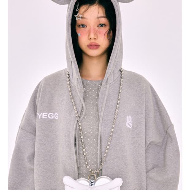 Yegg 후드집업 그레이